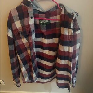 American Eagle Outfitters Plaid Shirt - Red and Blue
